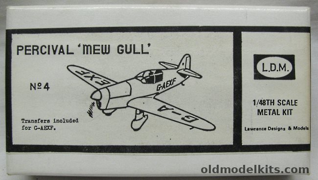 LDM 1/48 Percival Mew Gull, 4 plastic model kit